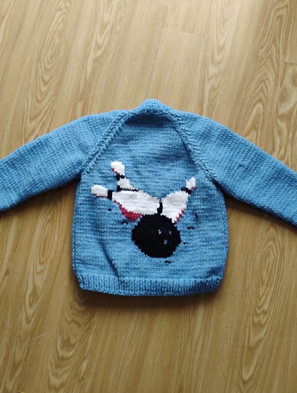 Vintage Cowichan Handmade Knit Button Down  Sweater Bowling Childs M/L 50s 60s